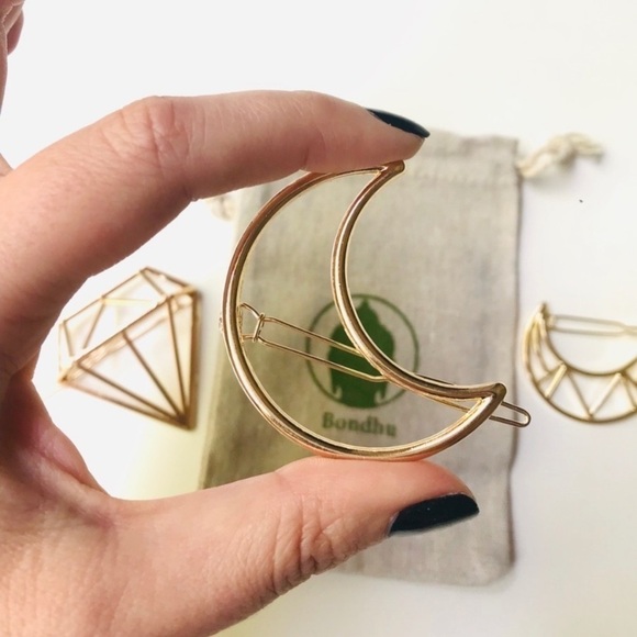 CRESCENT 🌙 Moon Hair Pin - Picture 1 of 3